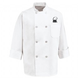 White 8 Button Chef Coat