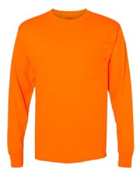 Orange LS T-Shirt w/ Pocket